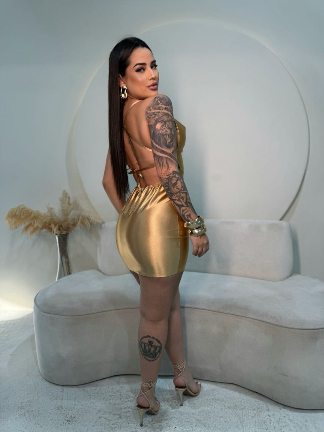 Vestido Rosa Feminino