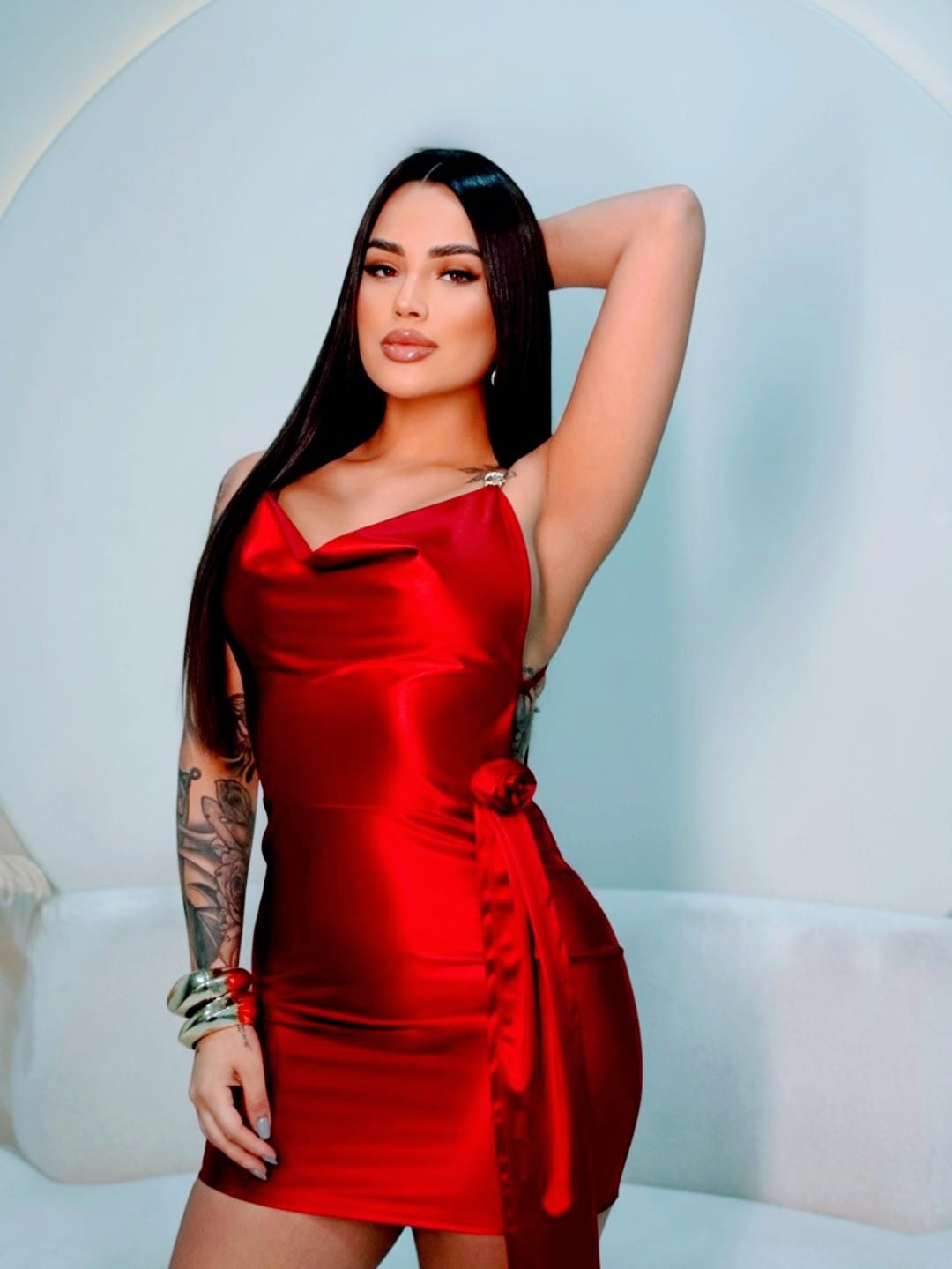 Vestido Rosa Feminino